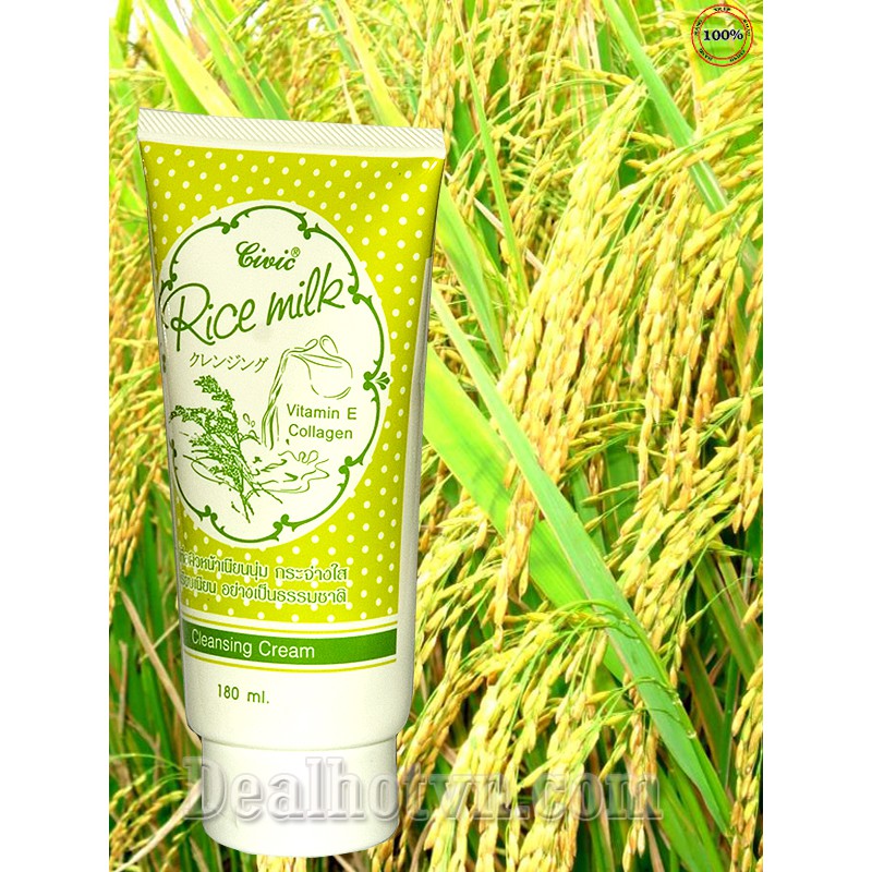 Sữa rửa mặt gạo Civic Rice Milk 180ml Nhập khẩu Thái Lan
