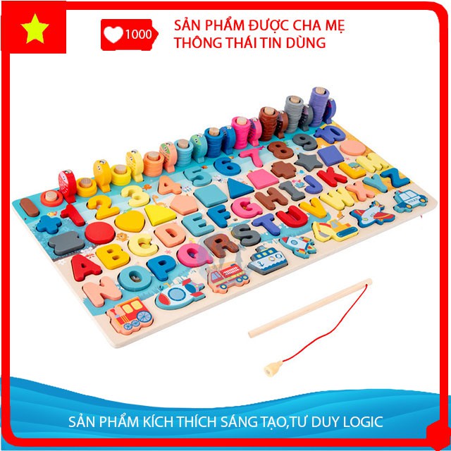 [Sale] Bảng Đồ Chơi Số Thông Minh 6 trong 1