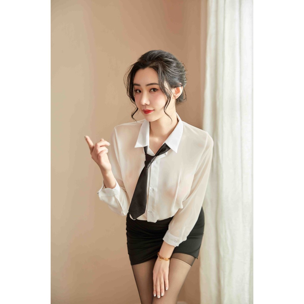 Set đồ ngủ Cosplay Cô thư ký đáng yêu L108 / không kèm vớ | BigBuy360 - bigbuy360.vn