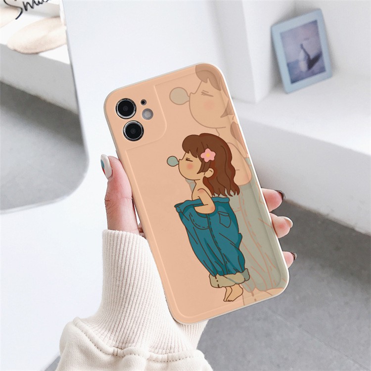 Ốp lưng iphone viền nổi bóng girl boy quần rộng 6plus/6s/6splus/7/7plus/8/8plus/x/xr/xs/11/12/pro/max/promax -Awifi Y4-5