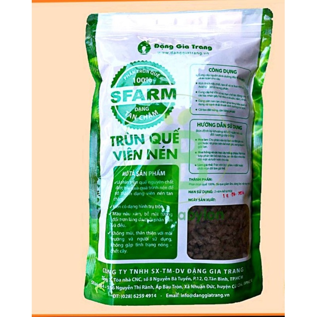 Phân Hữu Cơ Trùn Quế Viên Nén SFARM Bón Cho Hoa, Cây Cảnh
