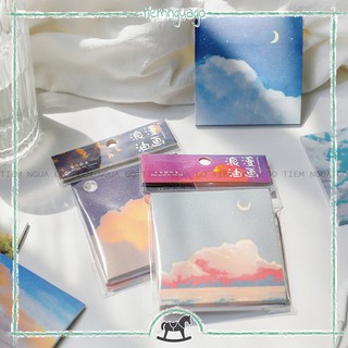 Set 90 Note Painting Sky 3 Mẫu Ghi Chú Cute Dễ Thương Trang Trí Bullet Journal - Tiệm Ngựa Gỗ