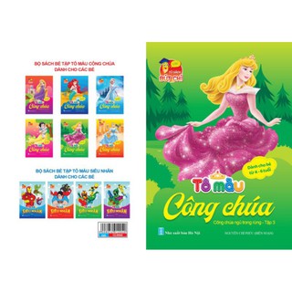 combo 6 quyển tập tô công chúa