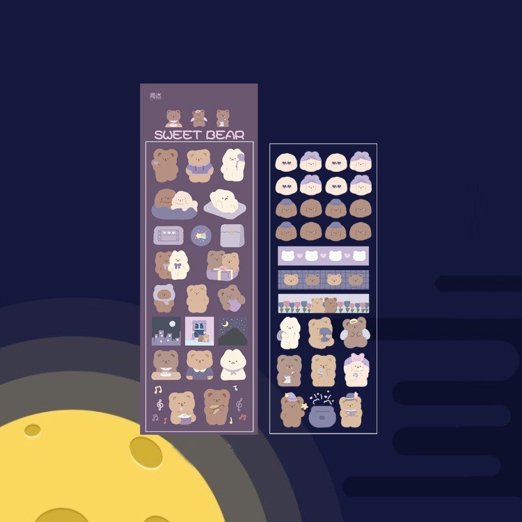 Sticker trang trí nhiều kiểu dáng đáng yêu không thấm nước - Mẫu ngẫu nhiên - Phụ kiện trang trí TEDU