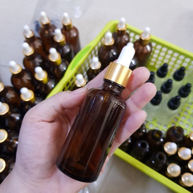 🚩Mua 1 TẶNG 1🏷🎀CHAI THỦY TINH BÓP NÂU/TRẮNG 30ml/50ml/100ml🎀