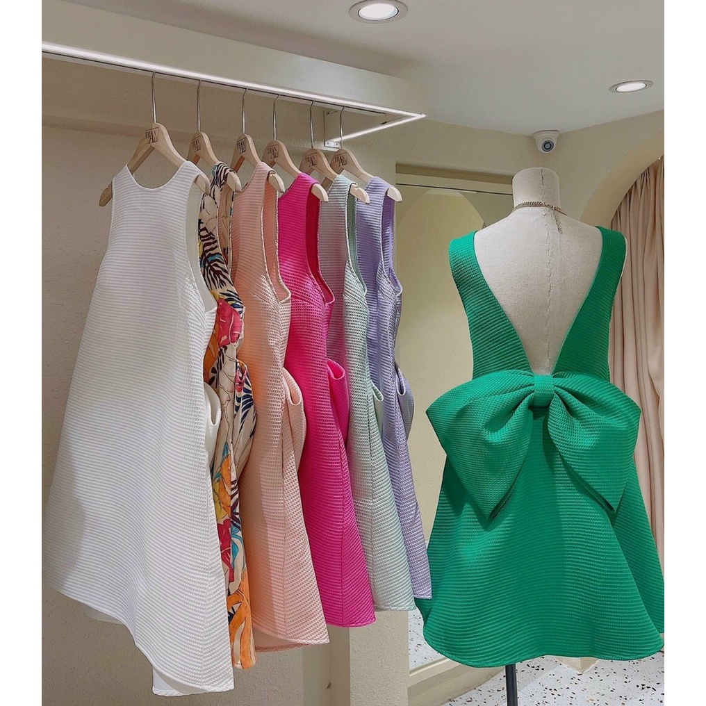 Đầm TK Nơ To Dáng Chữ A xinh xỉu Form Suông diện ở nhà hay Đi chơi đều siêu hợp