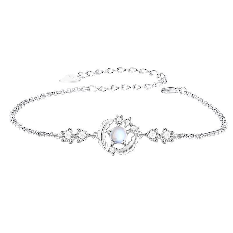 Vòng tay Moonstone của nữ Thiết kế đơn giản Vòng tay thời trang Hàn Quốc dành cho nữ