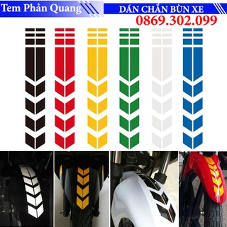 Decal Mũi tên phản quang dán chắn bùn xe máy