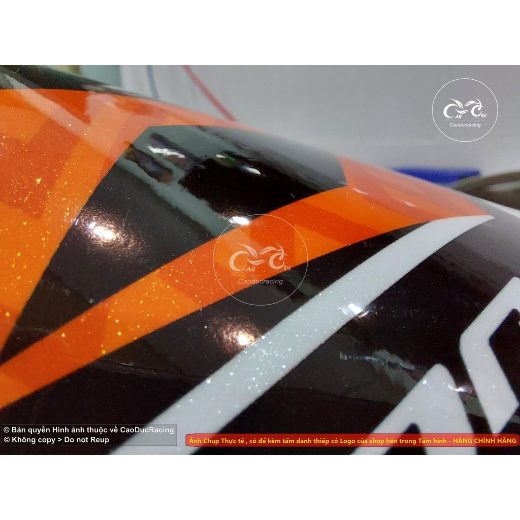 Tem Camay EX150 XÁM CAM (Tem rời chất tem zin có kim tuyến lấp lánh) bao bay màu trong 5 năm dành cho EXCITER 150