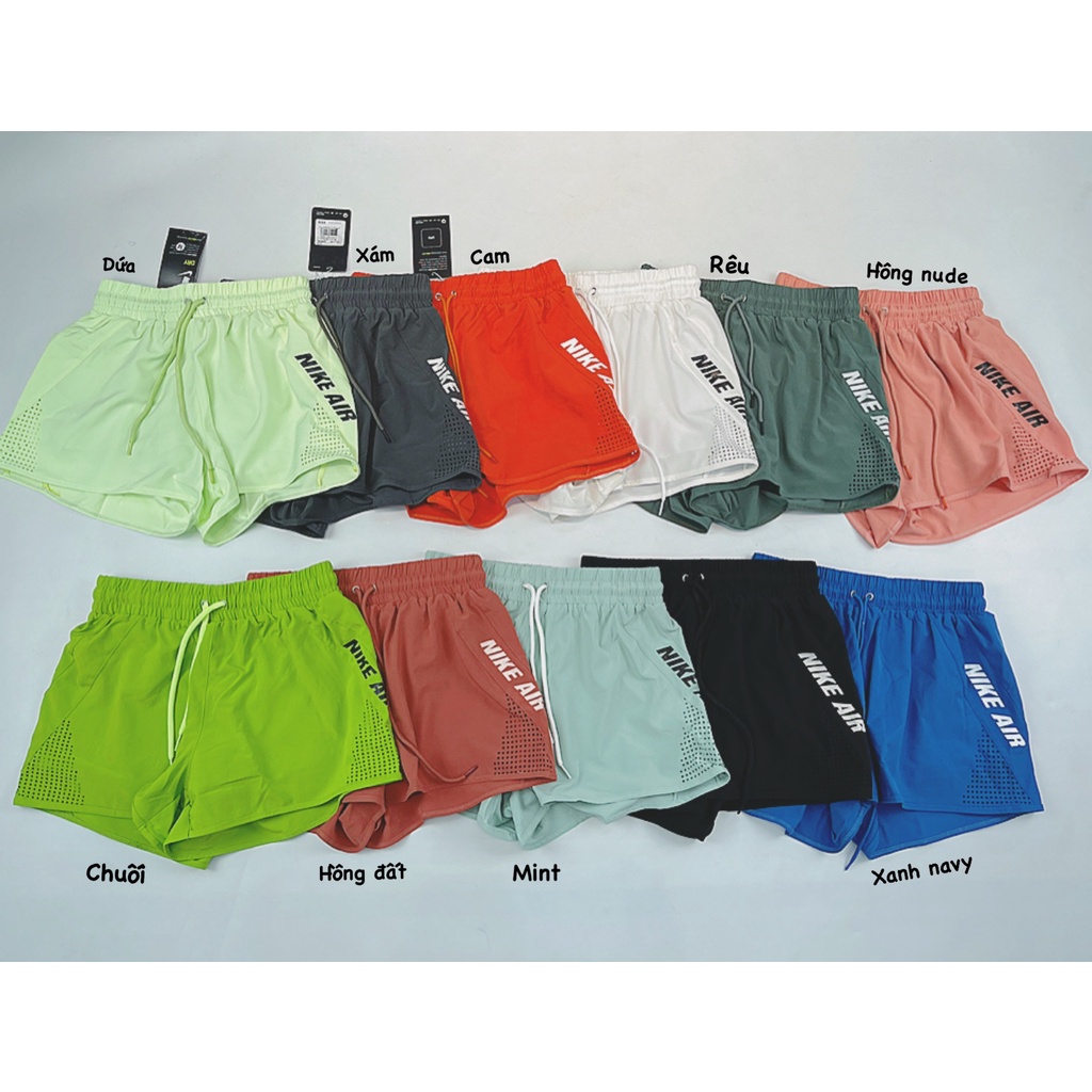 Quần Đùi Boxer Thể Thao Nữ 2 Lớp Nk Air Siêu Xinh