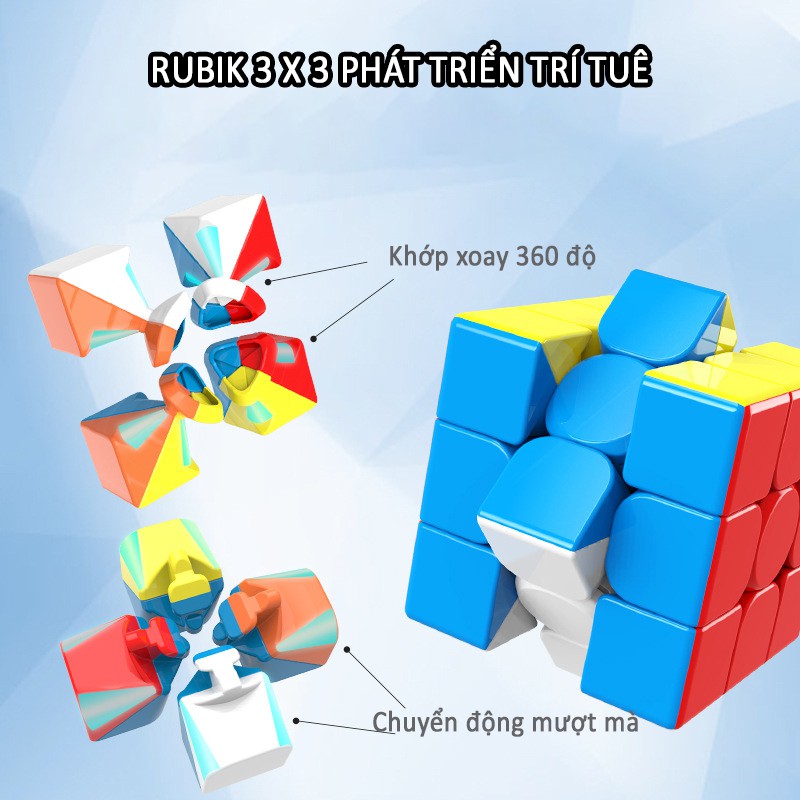 [3 X 3] RUBIC 3 TẦNG MA THUẬT, ĐỒ CHƠI RUBIK KHỐI LẬP PHƯƠNG STICKERLESS