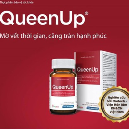 QUEENUP – Hỗ trợ tăng cường nội tiết tố nữ, ngăn ngừa lão hóa da (lọ 30 viên)