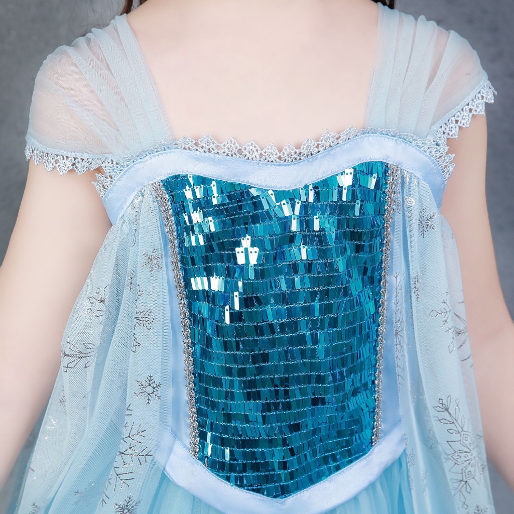 Đầm Công Chúa Elsa Trong Phim Frozen 2 Cho Bé Gái