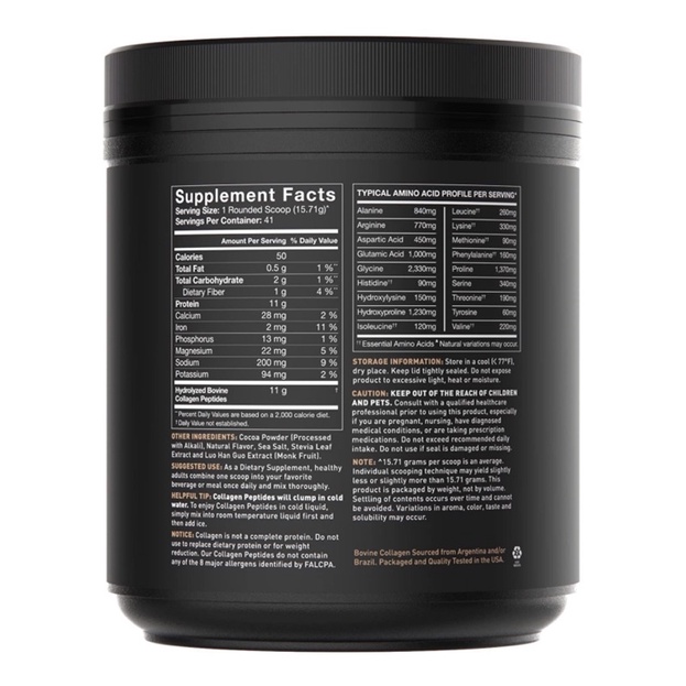[Mẫu Mới] Collagen peptides,m- Collagen thuỷ phân Sports Research USA Chống Lão Hoá GYM-KETO 454gr