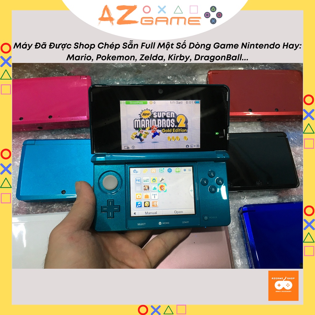 Máy Chơi Game Nintendo 3DS (Kho Game 5000+) Đầy Đủ Phụ Kiện