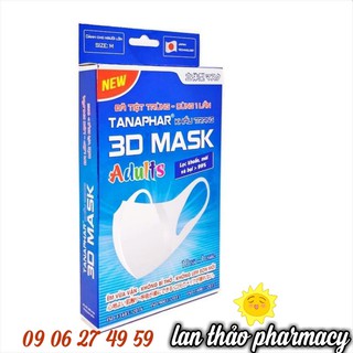 Khẩu trang y tế kháng khuẩn 3D mask Tanaphar hộp 10 cái