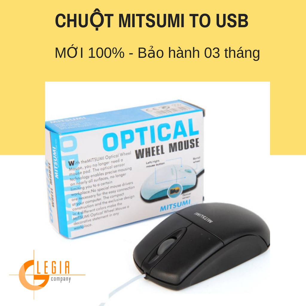 Chuột quang có dây Mitsumi (Đen)