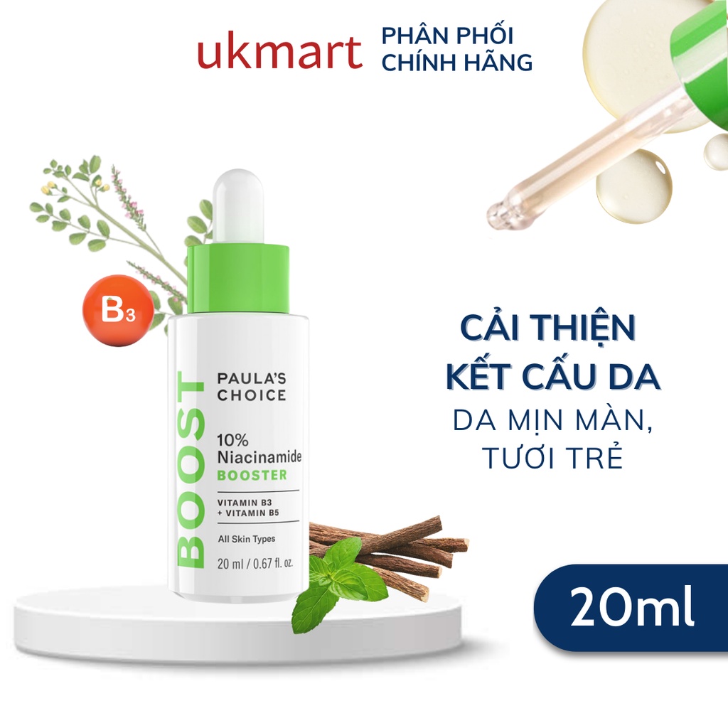 Tinh chất se khít lỗ chân lông và làm sáng da Paula’s Choice 10% Niacinamide Booster - 20ml 7980