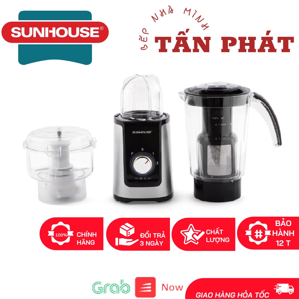 máy xay sinh tố đa năng SUNHOUSE SHD5322 (ĐEN) HOẶC 5323 (ĐỎ) chính hãng