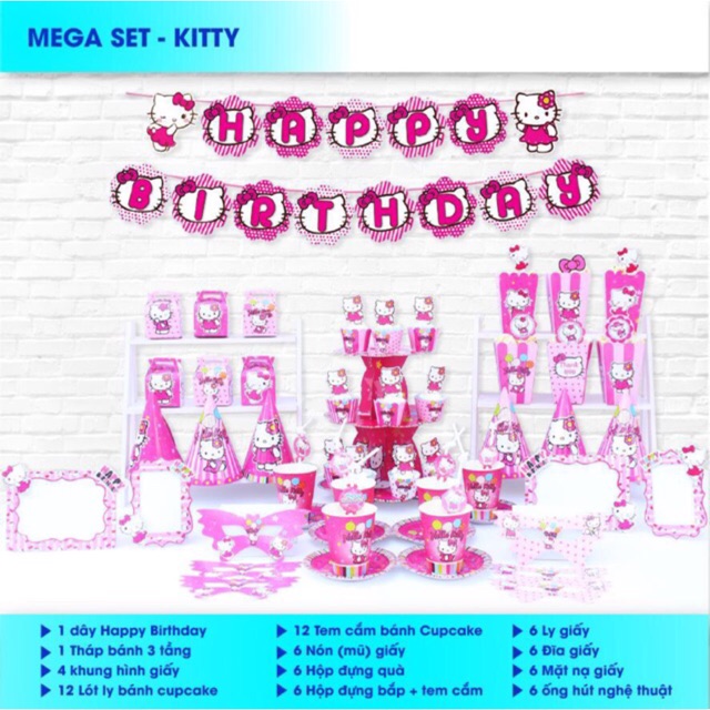 Set Mega  sinh nhật KITTY