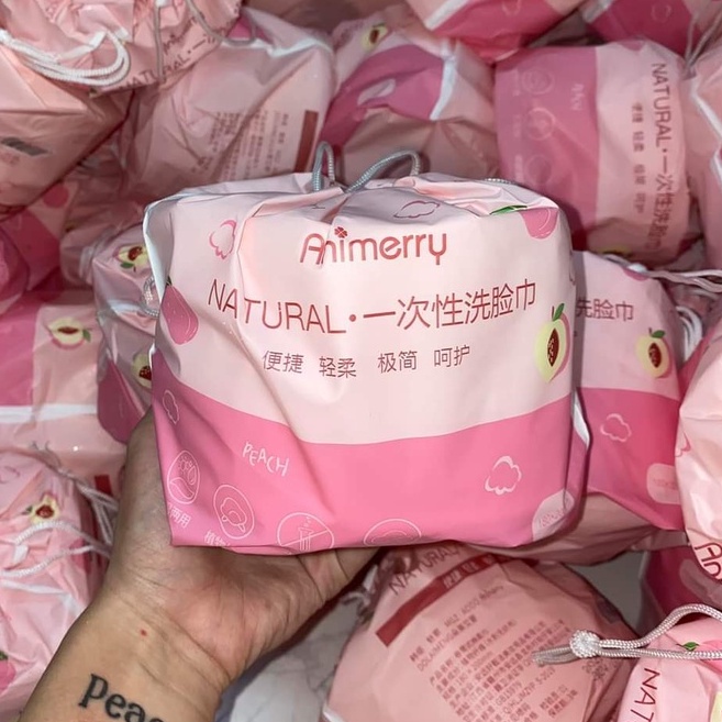 KHĂN LAU MẶT DÙNG 1 LẦN 100% BÔNG TỰ NHIÊN - CUỘN 40 KHĂN