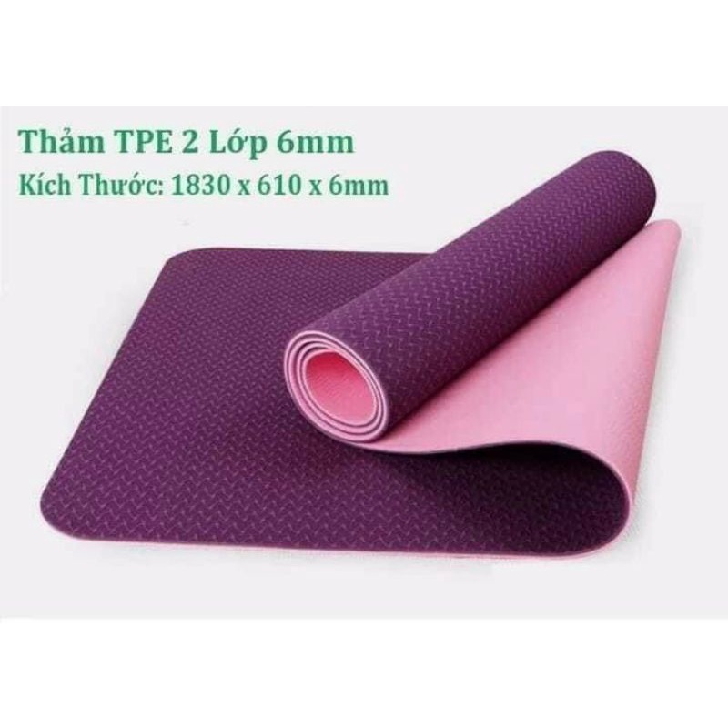 Thảm yoga 2 lớp xịn đẹp, màu ngẫu nhiên