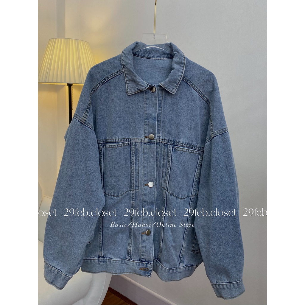 Áo khoác bò trơn oversize - 29feb.closet - A72