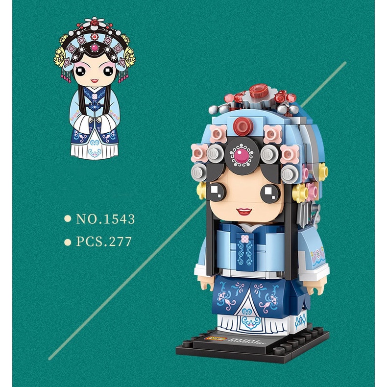 Bộ đồ chơi lắp ráp Loz hình nhân vật kinh kịch Trung Quốc xinh xắn dành cho bé