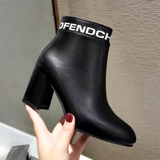 [Hàng oder] Boots da cổ viền chữ (kèm ảnh fb)