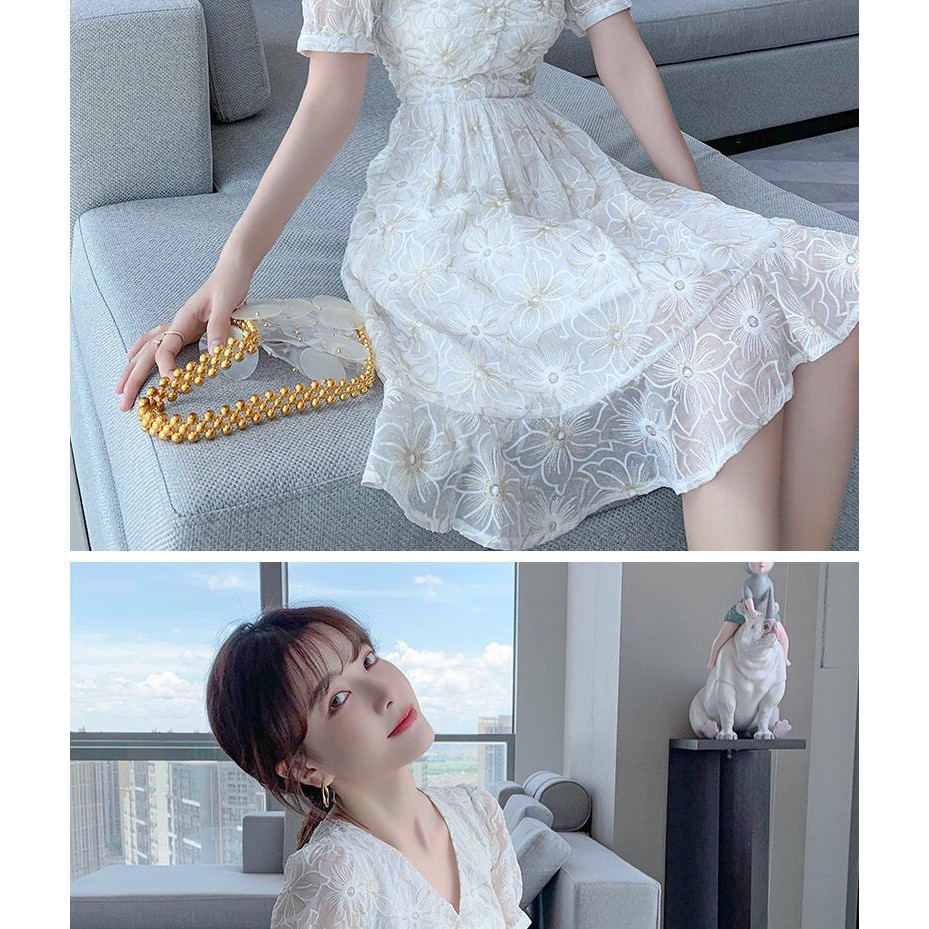 Đầm Hoa Thiết Kế Dáng Xòe Độc Đáo 🍁 𝓜𝓪̂̃𝓾 𝓗𝓞𝓣 🍁 Mang Phong Cách Thanh Lịch, Mới Lạ Dành Cho Nữ 2021 | BigBuy360 - bigbuy360.vn