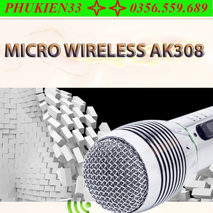 [Mã ELHACE giảm 4% đơn 300K] Micro Wireless không dây XINGMA AK308 cao cấp