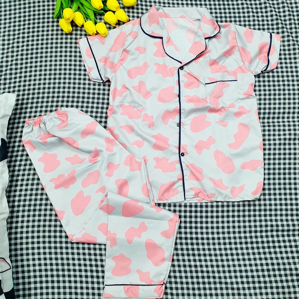 Bộ pijama dài tay chất kate họạt hình siêu xinh bộ ngủ mặc nhà dễ thương CARY | BigBuy360 - bigbuy360.vn