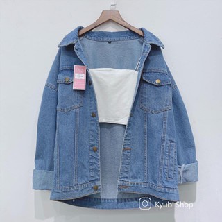 ÁO KHOÁC JEANS BASIC AKJ11 [ UNISEX ]- KYUBI AKJ11