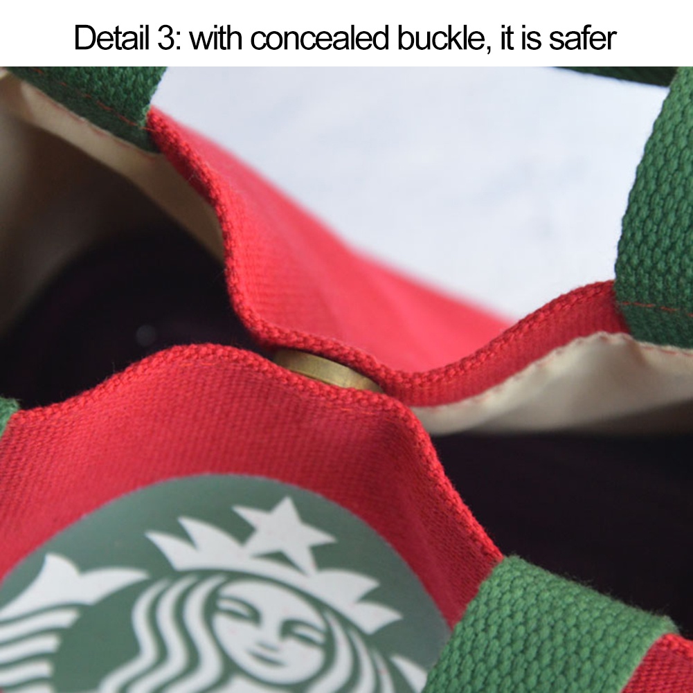 Túi đựng hộp cơm xách tay di độn phong cách Nhật Bản họa tiết Starbucks