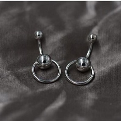 BELLY RING khuyên titan rốn vòng bi không gỉ không đen không dị ứng