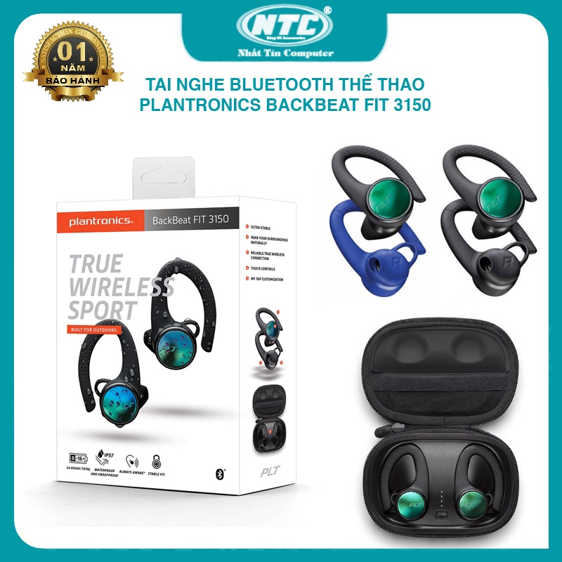 Tai nghe đôi Bluetooth thể thao Plantronics BackBeat Fit 3150 - pin siêu trâu lên đến 24h (màu tuỳ chọn)