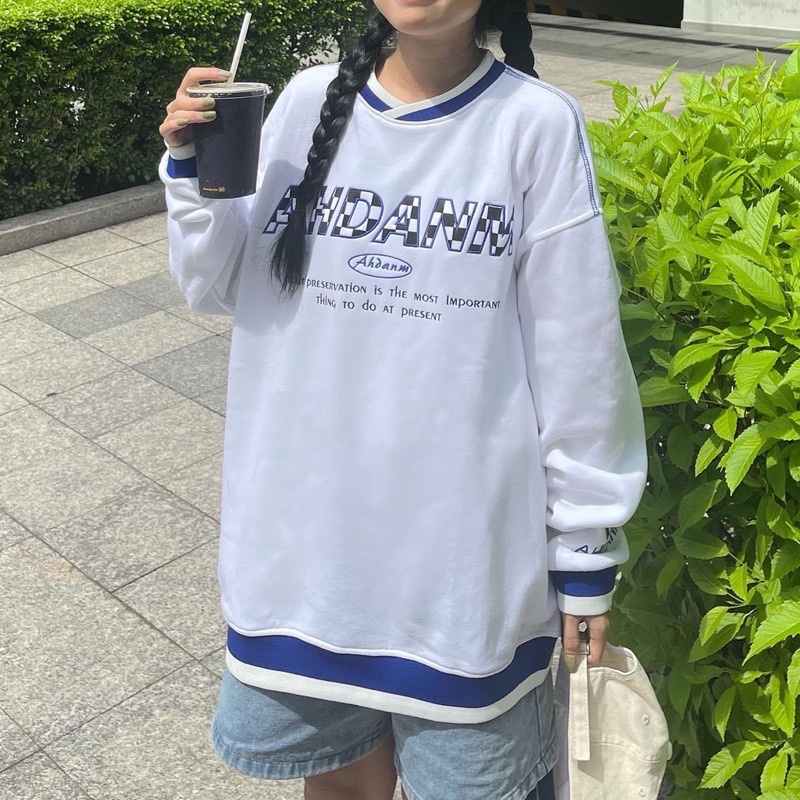 Áo Sweater Nữ Form Rộng CHAN Vải Nỉ Bông Phong Cách Ulzzang – 84unisex