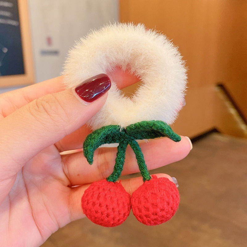 1 Dây Cột Tóc Hình Quả Cherry Dễ Thương Cho Bé Gái