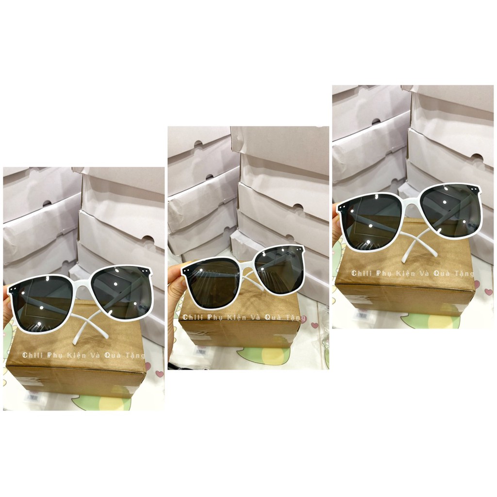 K13 - Kính mát nam nữ, mắt kiếng râm thời trang chống nắng du lịch màu trắng 2 chấm tròn ngang | BigBuy360 - bigbuy360.vn