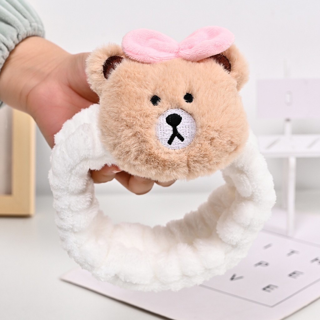 Băng Đô Hình Gấu Chất Liệu Bông Mềm Mịn Bảng Lớn 1004