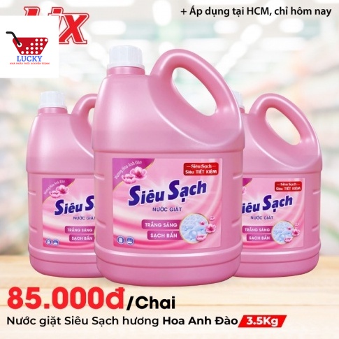 Nước giặt Lix Siêu Sạch hương hoa anh đào 3.5Kg (N2501)