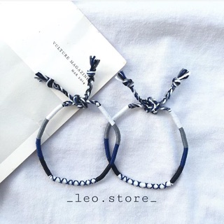 Set vòng tay đôi, vòng chân đôi bện Unisex thời trang LEO Bracelet