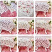 ⚡khăn chải bàn⚡Vải thô poly họa tiết hoa xinh xắn