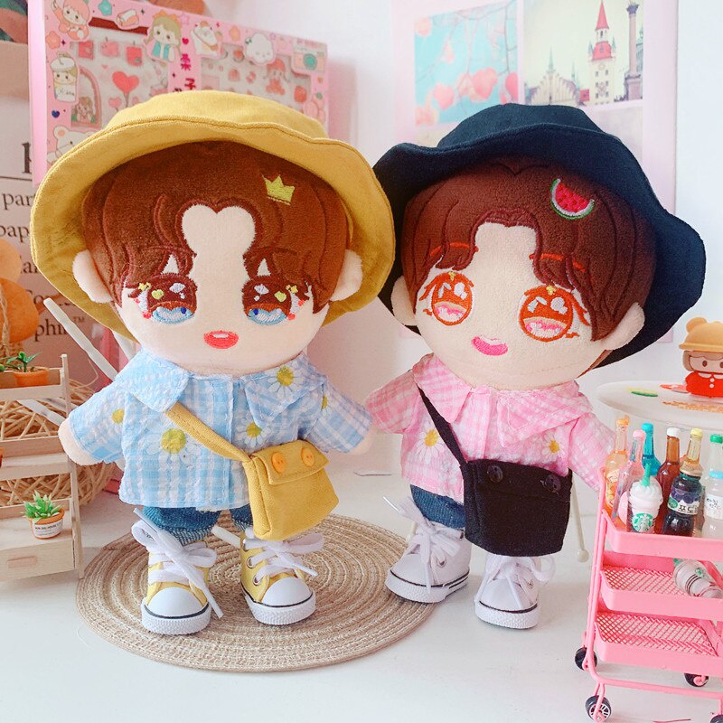 Áo sơ mi họa tiết hoa cúc/ngôi sao đáng yêu 20cm cho búp bê