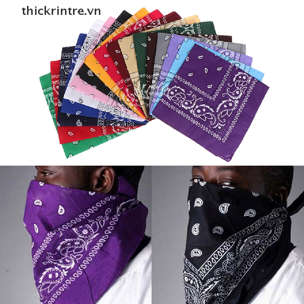 Băng Đô Vải Cotton Họa Tiết Paisley Phong Cách Retro Hip hop Cho Nam Nữ