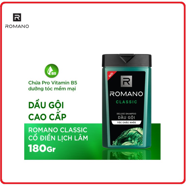 Dầu Gội ROMANO Hương Nước Hoa Chai 180g