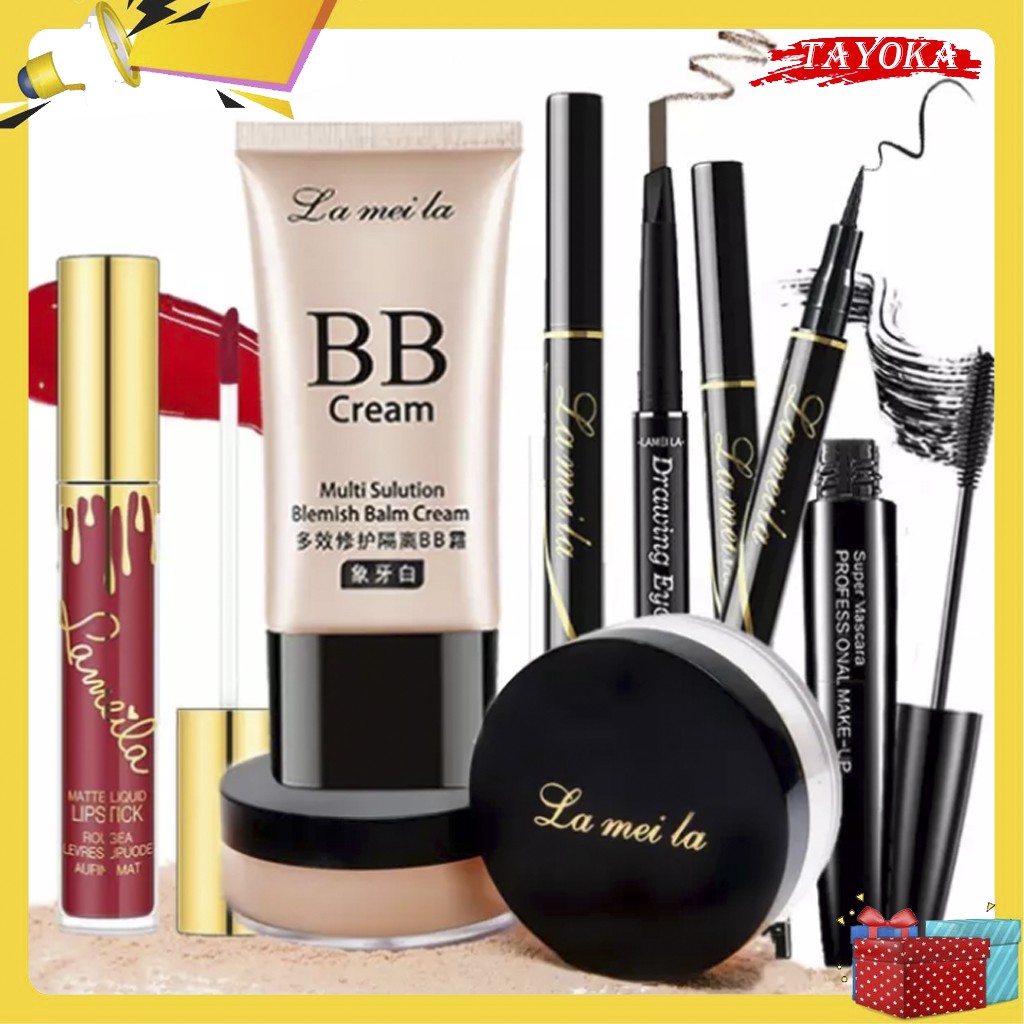 Bộ Trang Điểm Đầy Đủ 6 Món Lameila Đầy Đủ - Set Trang Điểm Cá Nhân TAYOKA TK-84💙KÈM QUÀ TẶNG💙