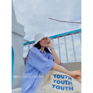 Áo Sơ mi kẻ dọc xốp gấp tay (063)