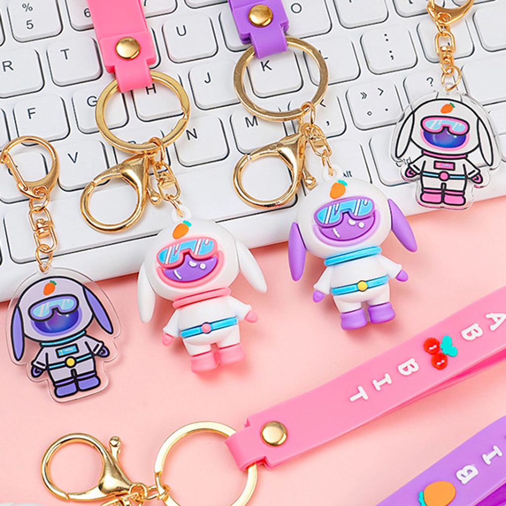 Móc Khóa Hình Phi Hành Gia 3D Dễ Thương