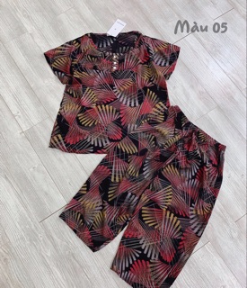 Bộ lanh lụa cao cấp mặc nhà cho mẹ